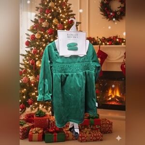 New Badgley Mischka Girls Velvet Dress